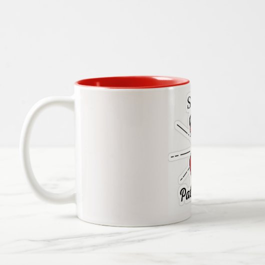Rosie der pathologischen Kaffee-Tasse Zweifarbige Tasse (Links)
