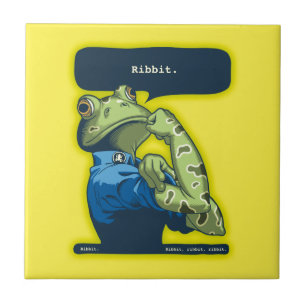 Rosie der Quakerfrosch Fliese