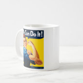 Rosie die Nieteneinschläger-Geschenk-Tasse Kaffeetasse (Vorderseite Links)