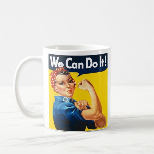 Rosie die Nieteneinschläger-Geschenk-Tasse Kaffeetasse (Links)