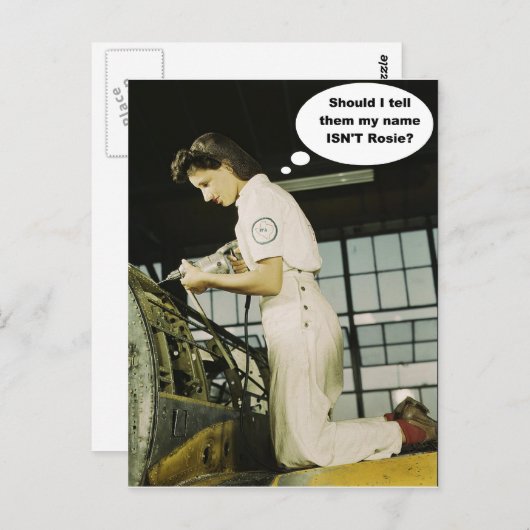 Rosie Factory-Design des Zweiten Weltkriegs Postkarte (Vorne/Hinten)