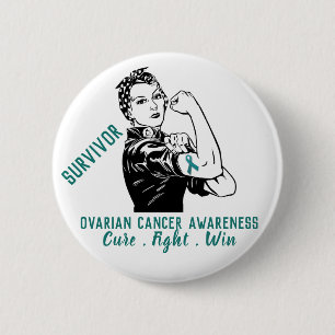 Rosie Fights Ovarialkrebs Survivor Button