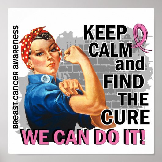 Rosie Keep Calm Breast Cancer.png Poster (Vorne)