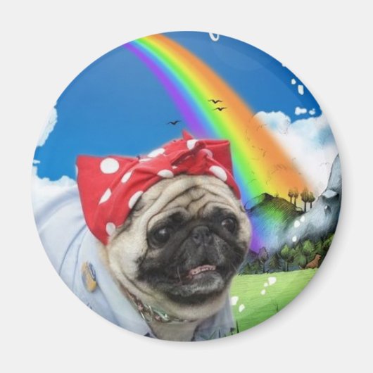 Rosie Mops Riveter - Rainbow Magnet (Vorne)