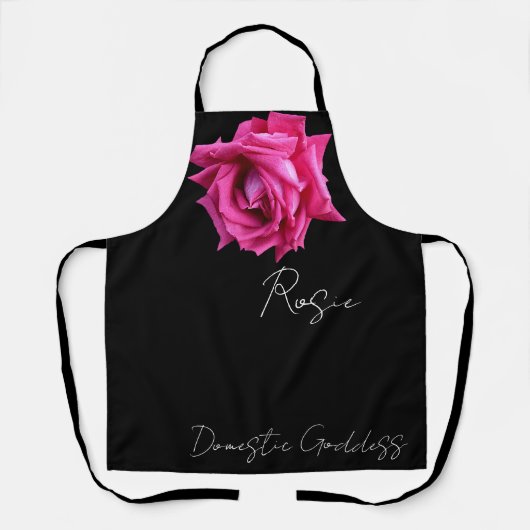 Rosie-Name Rosie individuell einstellbar Rosa Rose Schürze (Vorderseite)