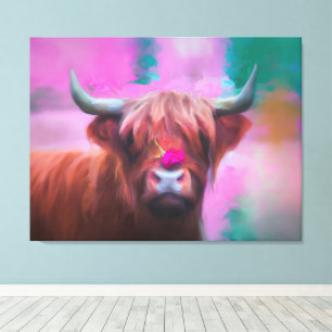 "Rosie of the Highlands" – Highland-Kuh-Porträt Leinwanddruck