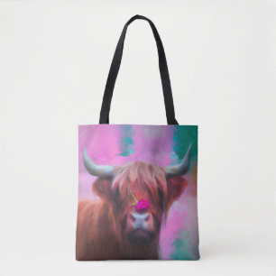 "Rosie of the Highlands" – Highland-Rind-Porträt Tasche