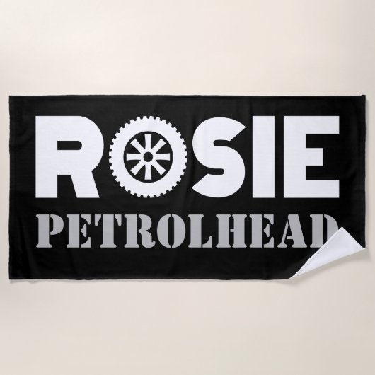 Rosie Petrol Head Strandtuch (Vorderseite)