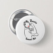 Rosie Raised Decade - Canvas Print Button (Vorne & Hinten)