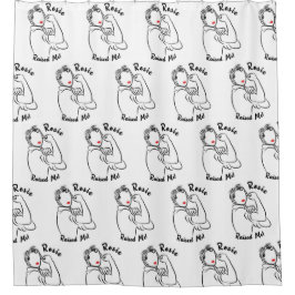 Rosie Raised Decade - Canvas Print Duschvorhang