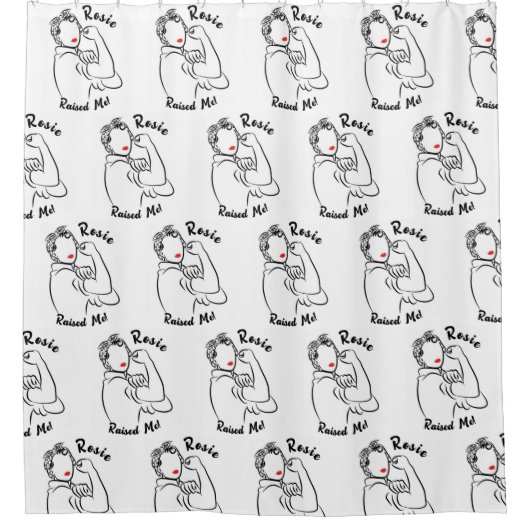 Rosie Raised Decade - Canvas Print Duschvorhang (Vorderseite)