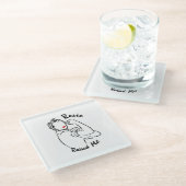 Rosie Raised Decade - Canvas Print Glasuntersetzer (Schrägansicht)