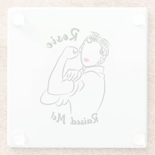 Rosie Raised Decade - Canvas Print Glasuntersetzer (Rückseite)