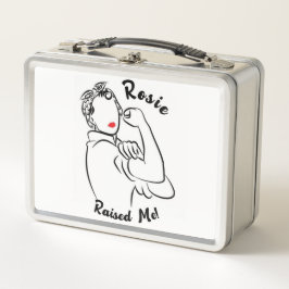 Rosie Raised Decade - Canvas Print Metall Brotdose