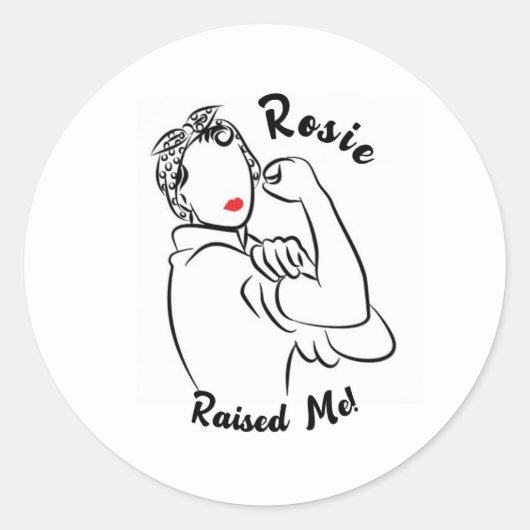 Rosie Raised Decade - Canvas Print Runder Aufkleber (Vorderseite)