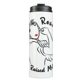 Rosie Raised Decade - Canvas Print Thermosbecher