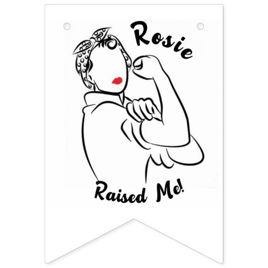 Rosie Raised Decade - Canvas Print Wimpelkette (Erste Fahne)