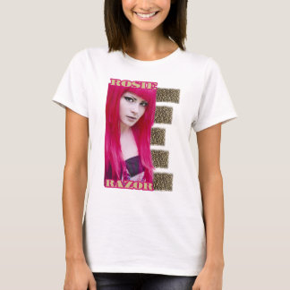Rosie Rasiermessermodeszenen-Modellmädchen T-Shirt