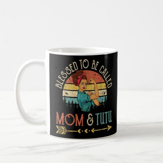 Rosie Retro, gesegnet als Mama & Tutu Women Kaffeetasse (Links)