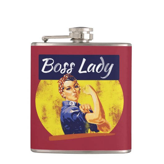 Rosie Riveter Boss Lady Flachmann (Vorderseite)