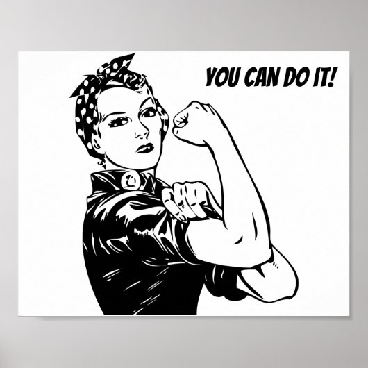 Rosie Riveter du schaffst es Poster (Vorne)