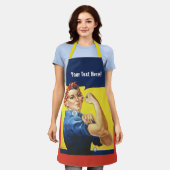 Rosie Riveter fügt Text hinzu Schürze (Getragen)