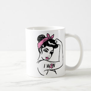 Rosie Riveter I Won Awareness Breast Cancún Surviv Kaffeetasse