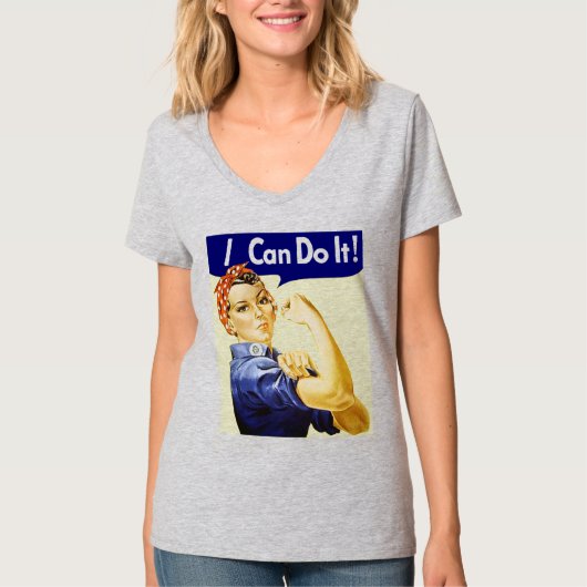 Rosie Riveter - ich kann es machen T - Shirt (Vorderseite)