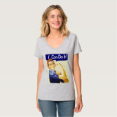 Rosie Riveter - ich kann es machen T - Shirt (Vorderseite Vollansicht)