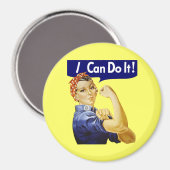 Rosie Riveter - Ich kann es Magnet machen (Vorderseite/Rückseite)