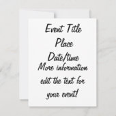 Rosie Riveter, individuell einstellbar Einladung (Rückseite)