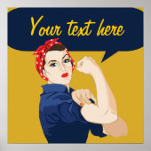 Rosie Riveter, individuell einstellbar Poster (Vorne)