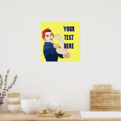 Rosie Riveter, individuell einstellbar Poster (Küche)