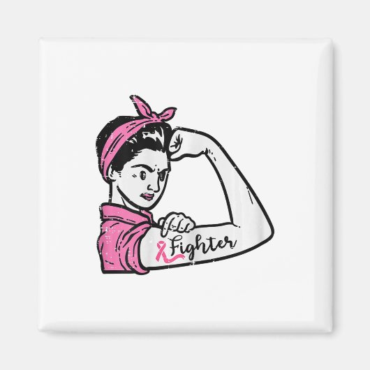 Rosie Riveter Kampf gegen Brustkrebs Awarene Magnet (Vorne)