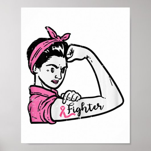 Rosie Riveter Kampf gegen Brustkrebs Awarene Poster (Vorne)