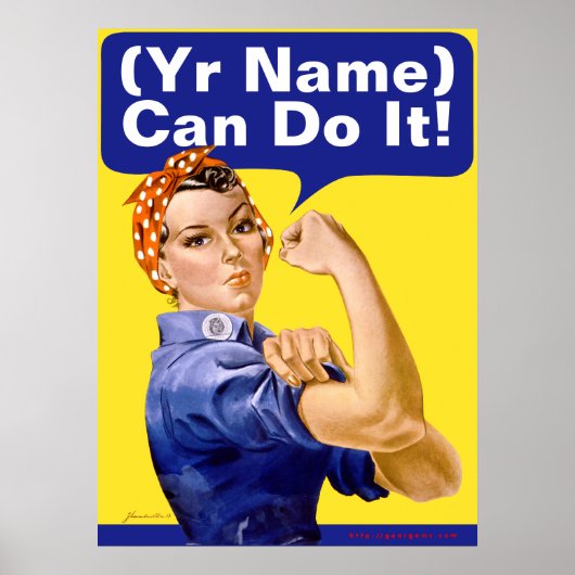 Rosie Riveter "(__________ kann das!" Poster (Vorne)