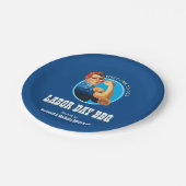 Rosie Riveter LABOR DAY GRILLEN Pappteller (Schrägansicht)