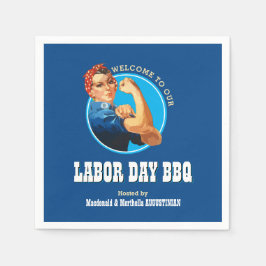 Rosie Riveter LABOR DAY GRILLEN Serviette