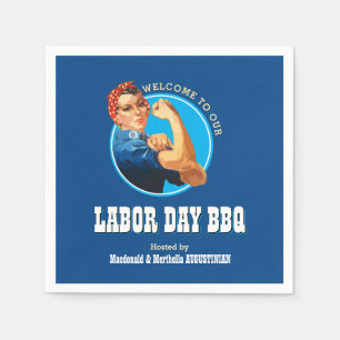 Rosie Riveter LABOR DAY GRILLEN Serviette