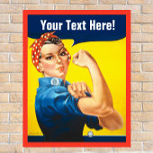 Rosie Riveter mit individuellem Text Poster