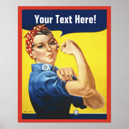 Rosie Riveter mit Text anpassen Poster