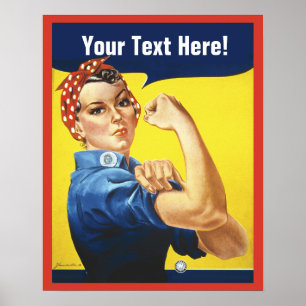 Rosie Riveter mit Text anpassen Poster