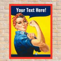 Rosie Riveter mit Text anpassen