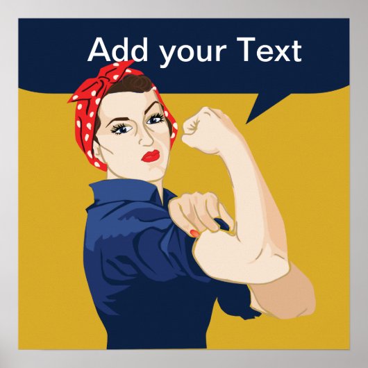 Rosie Riveter Strong Woman Poster (Vorne)