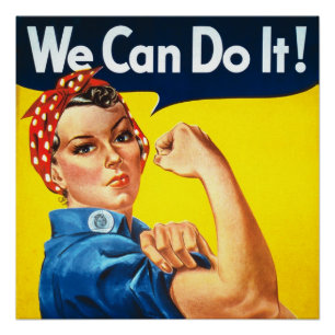 Rosie Riveter Vintag Propaganda Poster