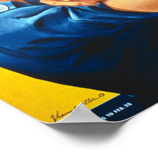 Rosie Riveter Vintag War Office Poster (Ecke)