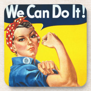 Rosie Riveter Vintage Propaganda Untersetzer