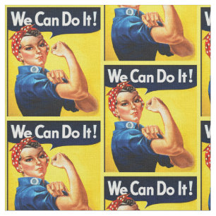 Rosie Riveter.Wir können es schaffen! Feminismus. Stoff