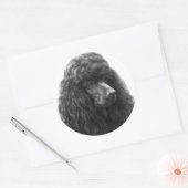Rosie, Standard Poodle Runder Aufkleber (Umschlag)