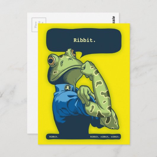 Rosie the Ribbiter Postkarte (Vorne/Hinten)